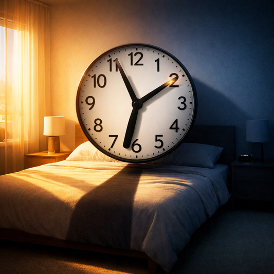 A large floating analogue clock at DST time in New Zealand 