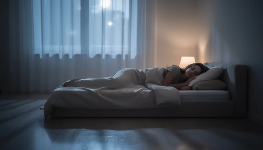 Woman in bed awake at 2 am